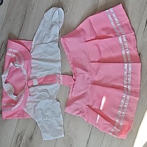 Two piece pink student costume halloween